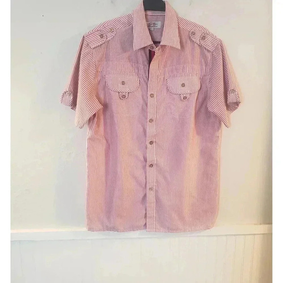 Brooklyn Basement Striped Button up Shirt. Size XL Mens - Picture 3 of 7